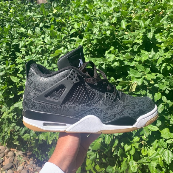 Jordan 4 Retro Laser Black Gum - Picture 1 of 5